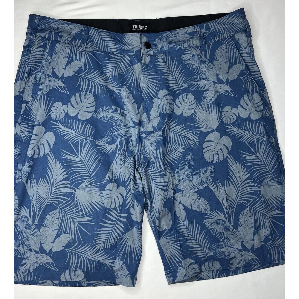 Trunks Swim Beach Trunk Shorts Mens Sz.Large Blue Hawaiian‎ Floral